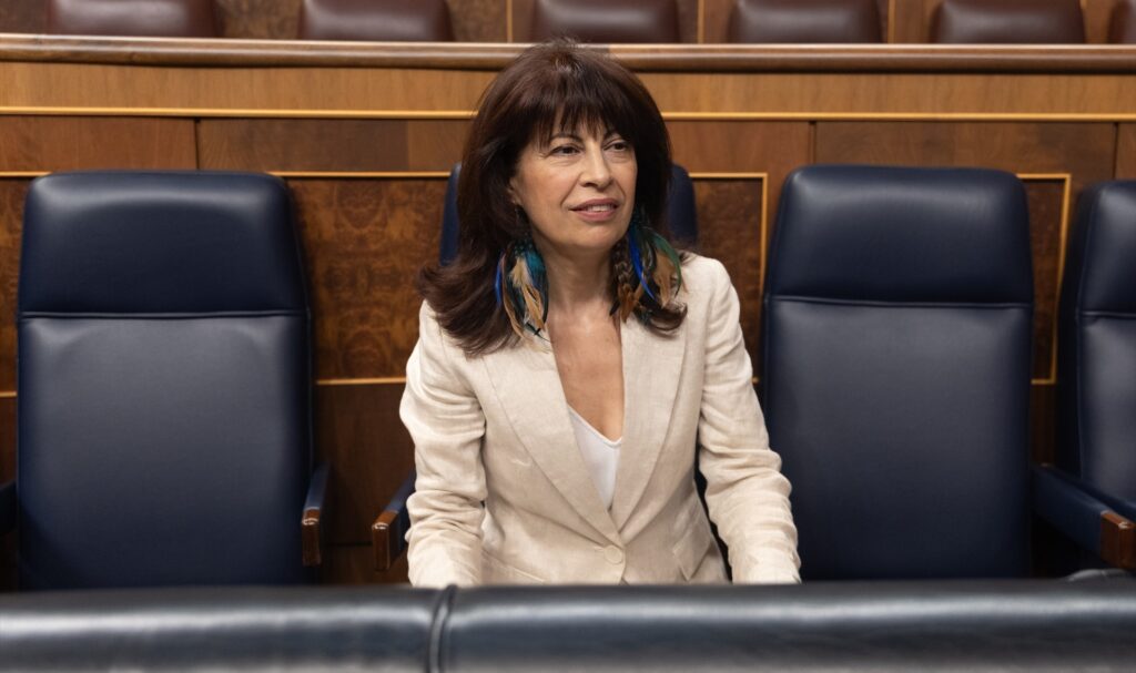 La ministra de Igualdad, Ana Redondo, durante una sesión plenaria, en el Congreso de los Diputados | EDUARDO PARRA (EUROPA PRESS).